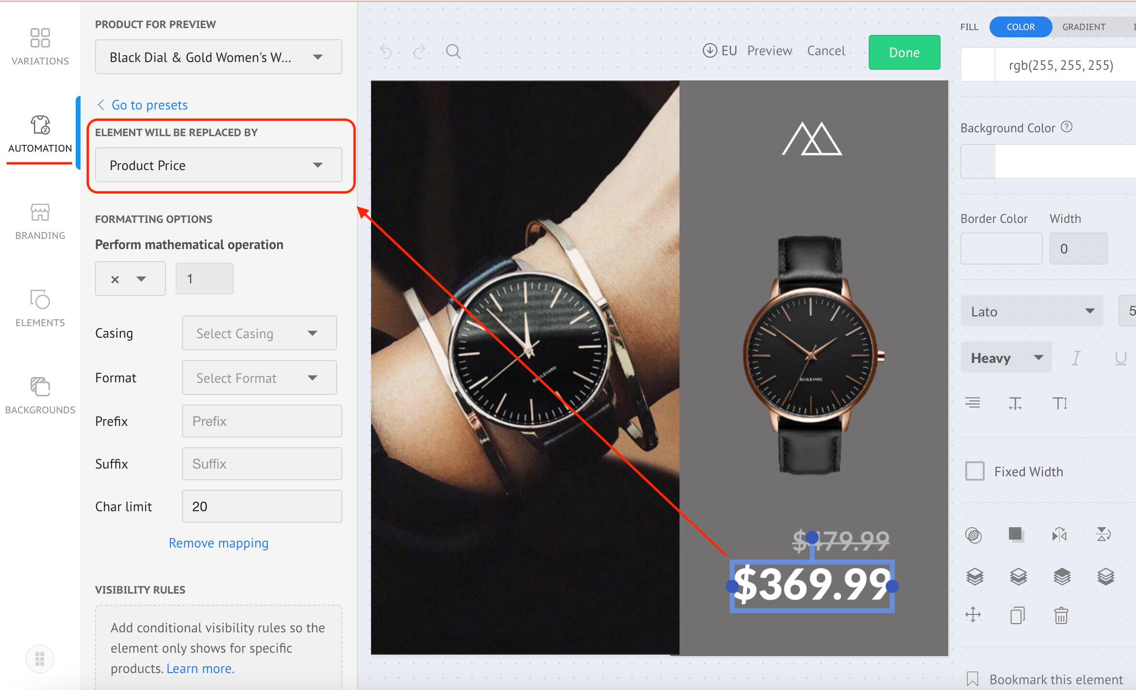 Rule-based mapping in Socioh's Branded Catalogs