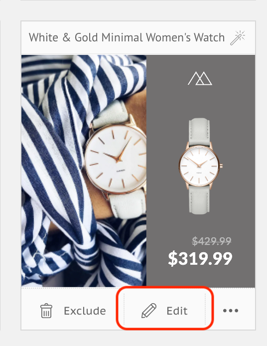 Edit individual product cards in Socioh Branded Catalogs