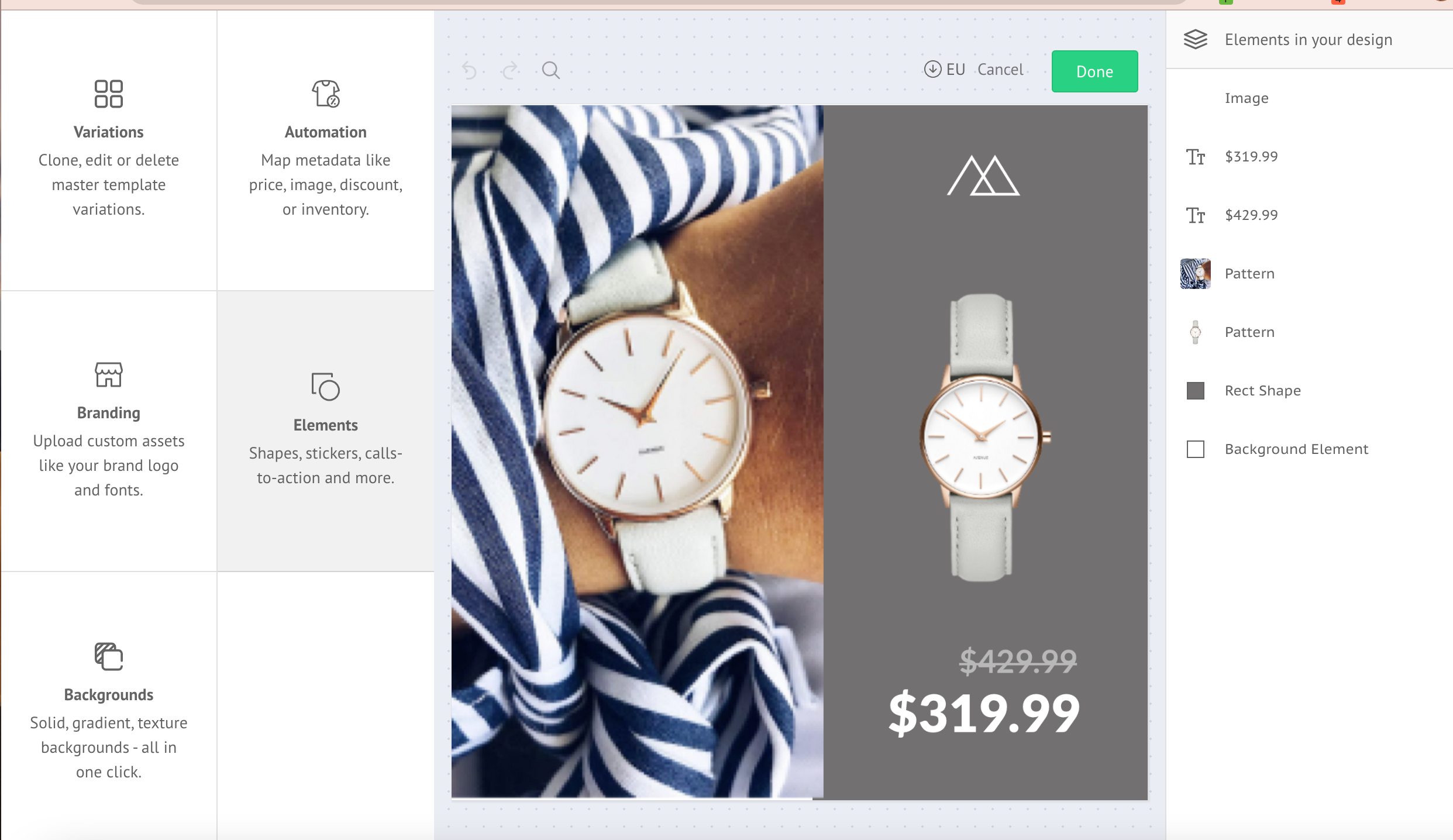 Editing product cards in Socioh